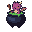 Cauldrake, pixel art
