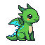 Dewdrake, pixel art