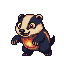 Emberbadger, pixel art