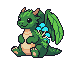 Grovedrake, pixel art
